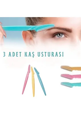 Eco Lounge Tinkle Kaş Usturası 3'lü Set - Mükemmel Kaşlar Için Hassas ve Etkili Aracınız