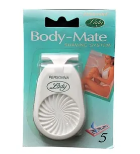 PERSONNA Lady Body-Mate Çift Bıçaklı Kadın Sistem Tıraş Bıçağı ve 5 Adet Yedek Başlık