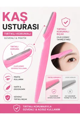 SheMask Yüz Usturası Kaş Usturası Kaş Bıyık Alma Aleti Jilet Kadın Tıraş Bıçağı Hassas Kaş Alma Epilasyon Aleti Epilatör Aleti Kaş Makası Tırtıklı Koruma Profesyonel Etki