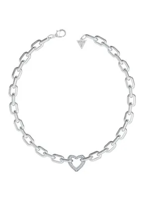 Guess JGUJUBN05015JWRHTU Beloved Kalpli Metalik Gri Çelik Kadın Kolye