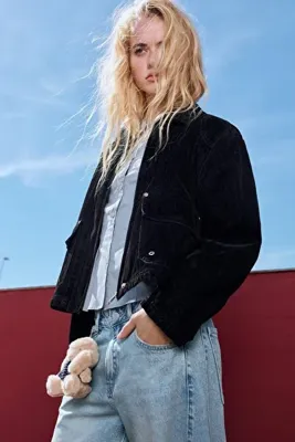 Pull & Bear Kadife efektli denim ceket
