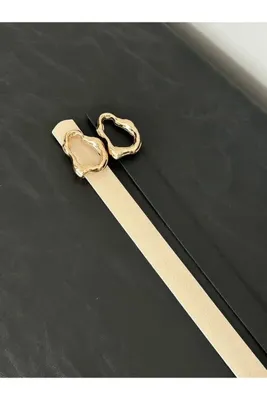 LİA KEMER 2'li Lyric Desenli Gold Tokalı Model