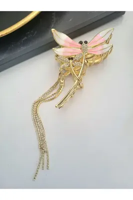 GÜLPEŞE Büyük Boy Gold Metal Mandal Toka Yusufçuk Saç Pençesi Glpş-3110