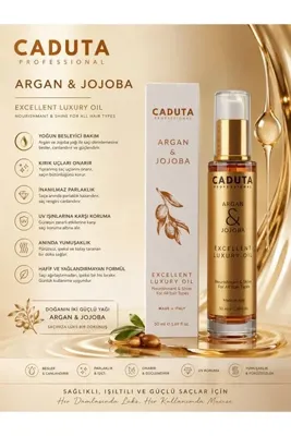 CADUTA PROFESSIONAL Onarıcı Ve Besleyici Saç Bakım Yağı Excellent Luxury Argan & Jojoba Oıl 50ml