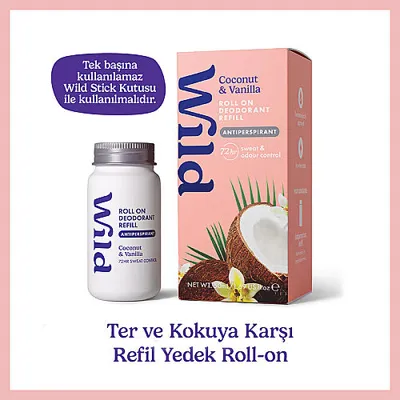 WILD Wild Coconut-Vanilla Roll On Deodorant Refill 50 ml
