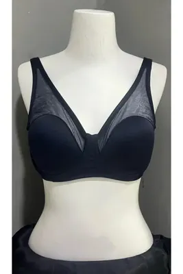 Le Jardin Kadın Tüllü Toparlayıcı Soft Cup Lacivert Sütyen
