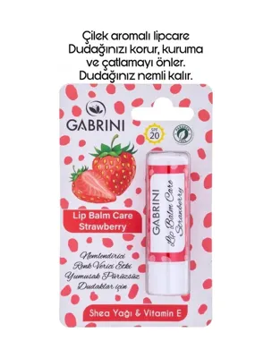 Gabrini Lip Balm Care Strawberry Shea Ve Vitamin E Dudak Balmı
