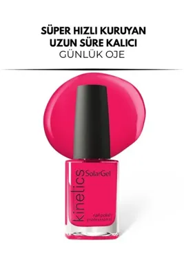 Kinetics Nails Kinetics SolarGel Günlük Oje - Uzun Süre Kalıcı Yoğun Pigment | Raspberry Mojito 308 (15ml)