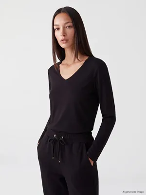 LCW EVERYDAY V Yaka %100 Pamuklu Kadın Body