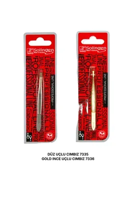 PYCOS COSMETICS Düz Uçlu Cımbız 7335 ve Gold Ince Uçlu Cımbız 7336