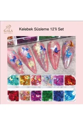Gala Professi̇onal KELEBEK SÜSLEME SET 12 Lİ