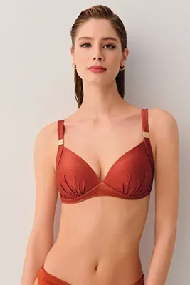 SUWEN Jenny Aksesuarlı Üçgen Bikini Üst