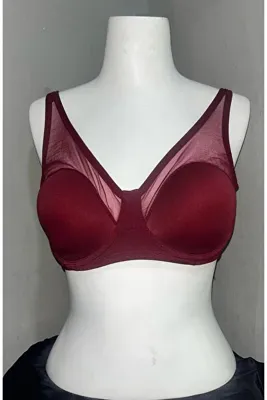 Le Jardin Kadın Tüllü Toparlayıcı Soft Cup Bordo Sütyen