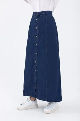 DeMim Maxi Indigo Kot Etek