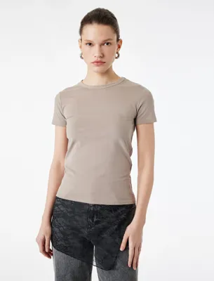 Koton Pamuklu Slim Fit Kısa Kollu Bisiklet Yaka Basic Tişört