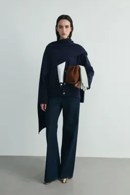 Suud Collection Lacivert Ura Triko Atkı