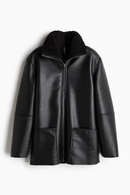 H&M Pelüş Astarlı ve Kaplamalı Ceket