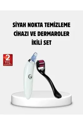 lisinya Evde Profesyonel Cilt Bakımı Dermaroller + Siyah Nokta Temizleyici Setı -