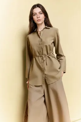 DeFacto %100 Pamuk Regular Fit Flamlı Tunik