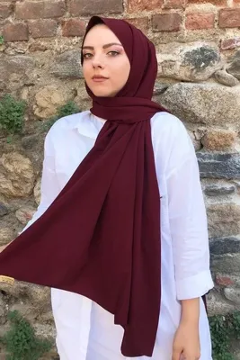 Nilbutik Medine Ipeği Şal Bordo