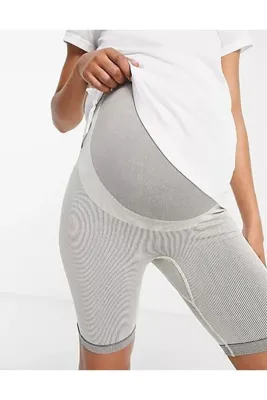 baim x Maternity Seamless  Esnek İki Ton Hamile Şort Tayt
