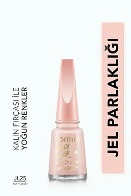 Flormar Jel Görünümlü Parlak Oje (uçuk Pembe) - Jelly Look Nail Enamel - Jl25 Soft Cloud - 8690604282197
