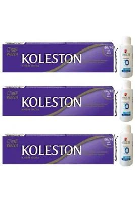 WELLA Tüp Saç Boyası Elegan Kahve 6/35 X 3 Adet + Akos 30 Volume Oksidan 3 Adet