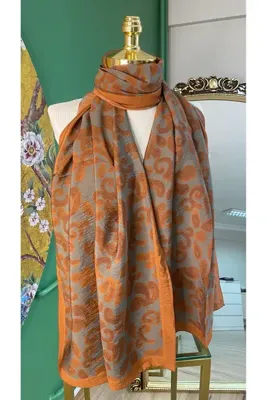 Silk Home Urban Hour Harmony Kiremit Mayda Şal 190x70