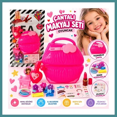 Bezos Mkj-22 Kartela Çantalı Makyaj Seti Oyuncak Mac