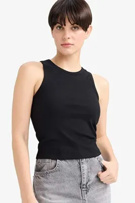 Defacto Slim Fit Basic Halter Yaka Fitilli Kaşkorse Pedli Atlet G0843AX25AU