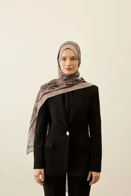 Modakaşmir Floral Line Desen Liva Modal Şal