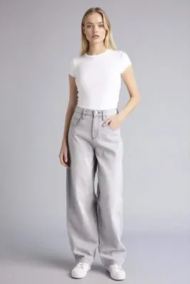 Defacto %100 Pamuk Baggy Fit Yüksek Bel Jean Kar Yıkamalı Pantolon G4932AX26SM