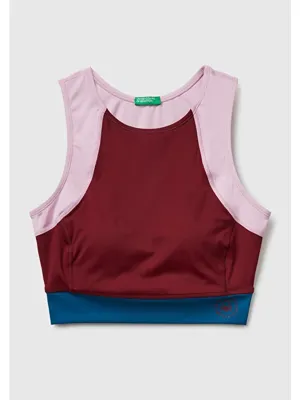 United Colors Of Benetton Kadın Bordo Çok Renkli Crop Atlet