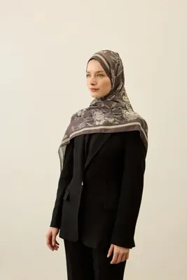 Modakaşmir Floral Line Desen Liva Modal Şal