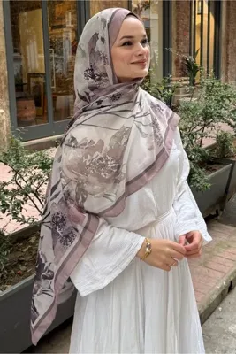 CUOCA LOUNGE Floral Çiçek Desenli Soft Pamuk Şal