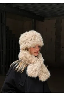 KİLİGİSTANBUL İKİLİ PELUŞ ŞAPKA-ATKI TAKIM