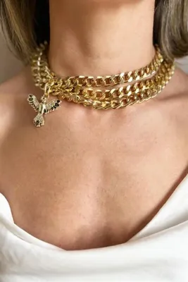 Sose Moda Siyah Anka Detaylı Choker Kolye