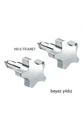 nina Beyaz Yıldız Kulak Delme Küpesi 1 Çift Marka