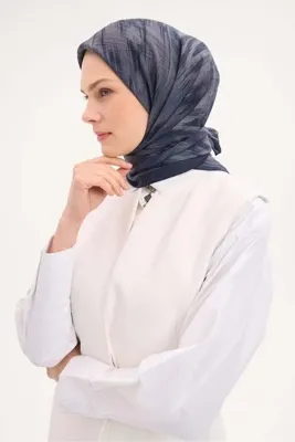 Silk Home Velora Eşarp Sulu Boya Desen Petrol Yeşili 90X90