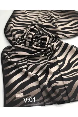 ARMİNE Kadın Zebra Desen Modal Şal V01