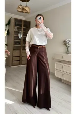 ALICESTORE Tok Duruşlu Maxi Paça Etekli Pantolon