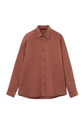 TRENDYOL MAN Somon Oversize Yumuşak Tuşeli Regular Erkek Gömlek TMNAW27GO00038