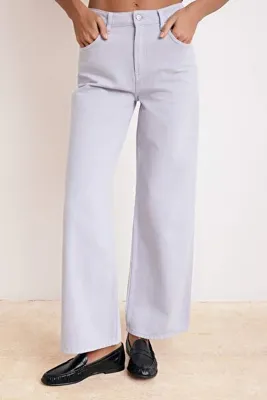 TRENDYOLMİLLA Lila DÖKÜMLÜ Yüksek Bel %100 Pamuk Wide Leg Jeans TWOSS26JE00216