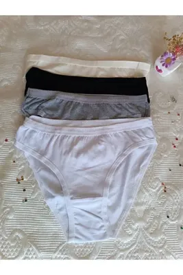 Tutku 4 Lü Geniş Bel Lastikli Penye Külot