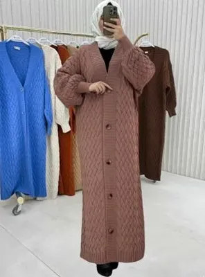 MODANURSEDA Triko Hırka - Gül - MODANURSEDA