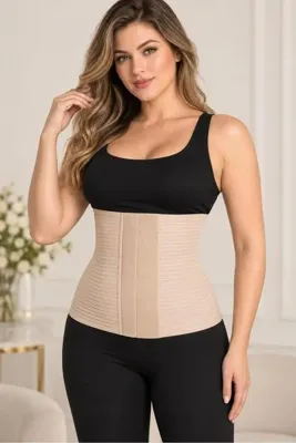 Belvella Unisex Abdominal Ayarlanabilir Toparlayıcı Korse Gün Boyu Konfor Sağlayan, Vücut Şekillendirici ,Nefes Alabilir Kumaşlı