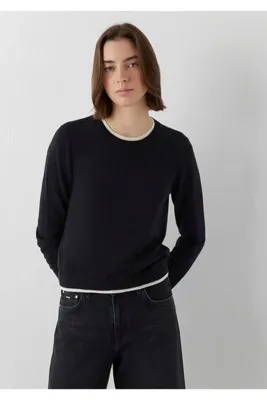 Mavi Siyah Kazak Regular Fit / Normal Kesim 1711017-900