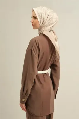 ARMİNE İpek Eşarp 2025 Yaz - 9343-34 Bej Twill