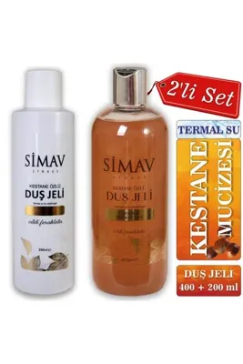 SİMAV SYNAUS Kestane Özlü Ve Termal Sulu Duş Jeli 2'li Set 400ml 200ml