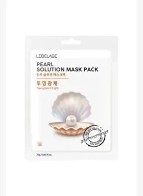 Lebelage İnci Özlü Aydınlatıcı, Nemlendirici Kağıt Maske Pearl Solution Mask